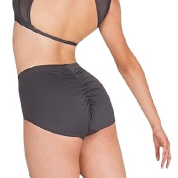 Nwt Body Wrappers Black Rushed Brief Adult Small - Picture 1 of 6